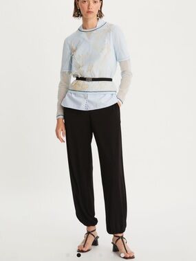 Tory Burch black jersey ankle pants